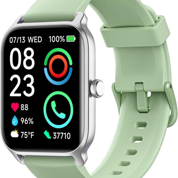 Smartwatch for Men and Women, Built-In Alexa, 1.8-inch HD Display, IP68 Waterproof Fitness Watch with Bluetooth for Android and iPhone