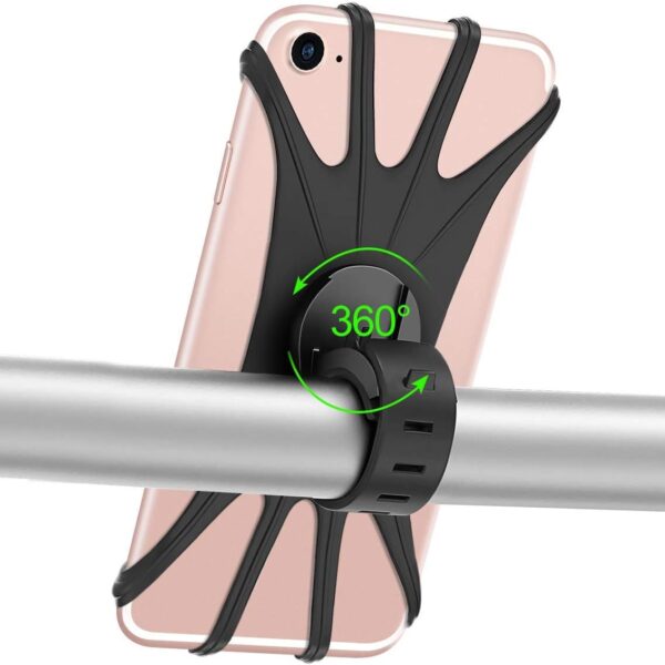 Bike Phone Mount, 360 DEGREE Rotation Motorcycle Bicycle Handlebar Cradle, Samsung Galaxy S10+, S10, S10e/S9/S8, XiaoMi, Huawei, LG, Black, CARMOUNT01B