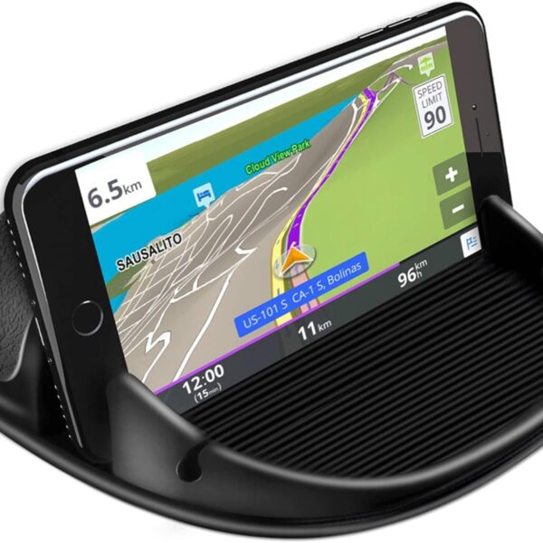 Car Phone Holder, Car Phone Mount Silicone Car Pad Mat for Various Dashboards, Anti-Slip Desk Phone Stand Compatible with iPhone, Samsung, Android Smartphones, GPS Devices and More