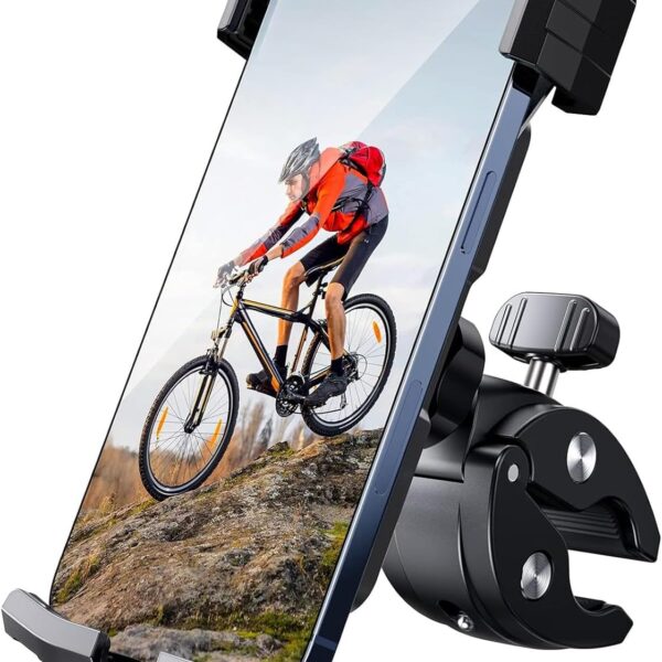 Bike Phone Holder,Motorcycle Phone Mount-Sturdy And Secure,One-Hand Operation,360°Rotating,Reduce Vibration,Compatible for All iphone Series and Other 4.7"- 6.8" Cellphone.