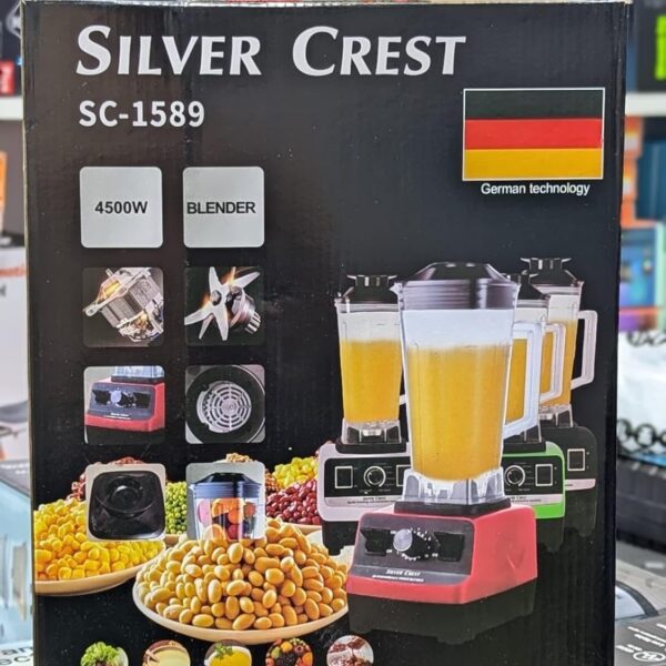 Silver Crest SC-1589 Professional Blender, 4500W, German Technology, High-Power Kitchen Blender for Smoothies, Soups, Fruits